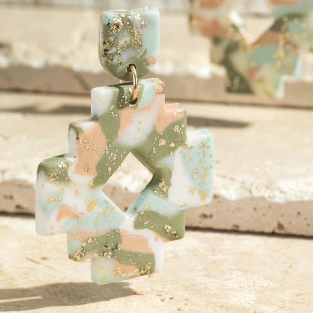 Handmade Clay Dangle Drop Earrings